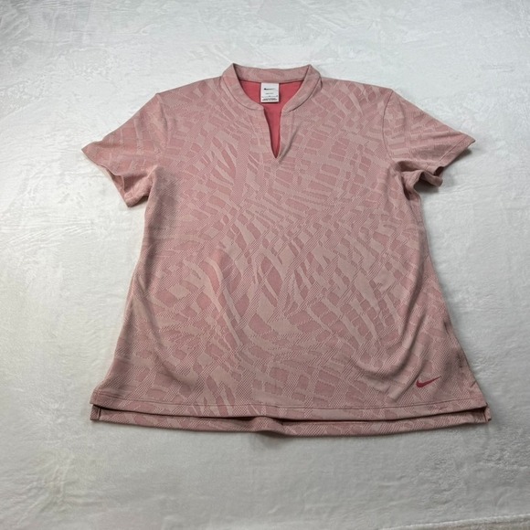 Nike Tops - Nike Dri-Fit Victory Jacquard Women's Golf Polo Pink - Size Large - DA3261-603